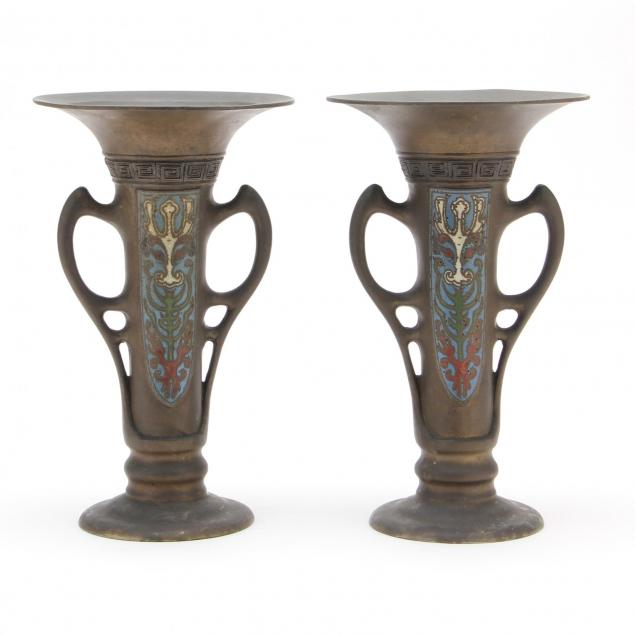 pair-of-champleve-double-handled-vases