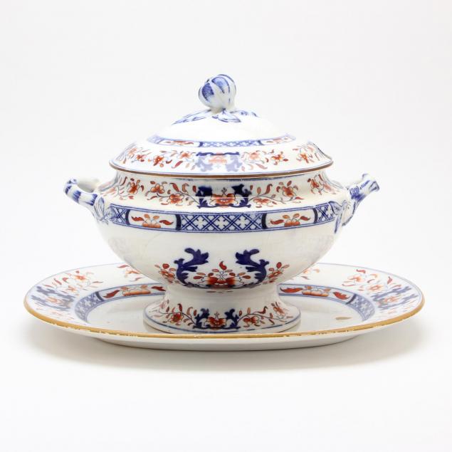 minton-imari-style-lidded-tureen-and-underplate