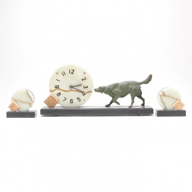 art-deco-marble-clock-garniture-set-with-dog