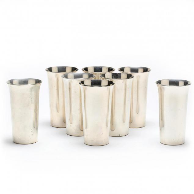 a-set-of-eight-sterling-silver-tumblers-by-international