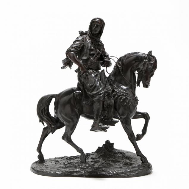 alfred-barye-france-1839-1882-an-arab-on-horseback