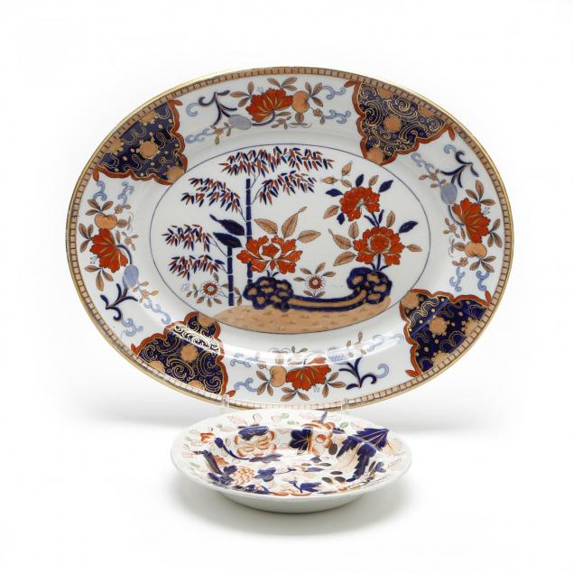 davenport-english-imari-platter-and-bowl