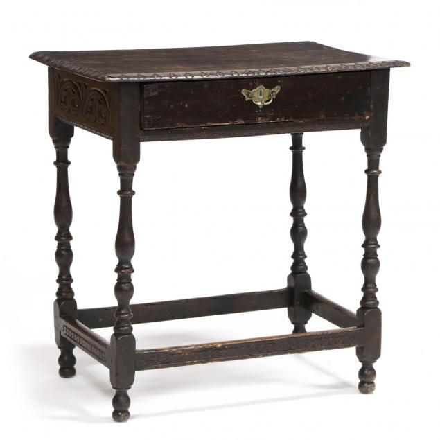 william-and-mary-style-one-drawer-table