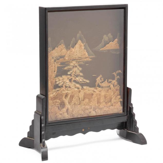 a-chinese-cork-landscape-table-screen