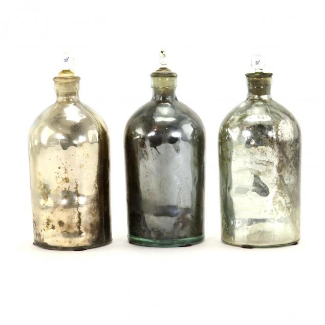 three-decorative-mercury-glass-decanters