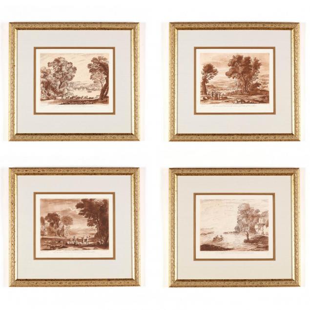 after-claude-lorrain-fr-1600-1682-set-of-four-prints-depicting-original-drawings-from-the-collection-of-the-duke-of-devonshire