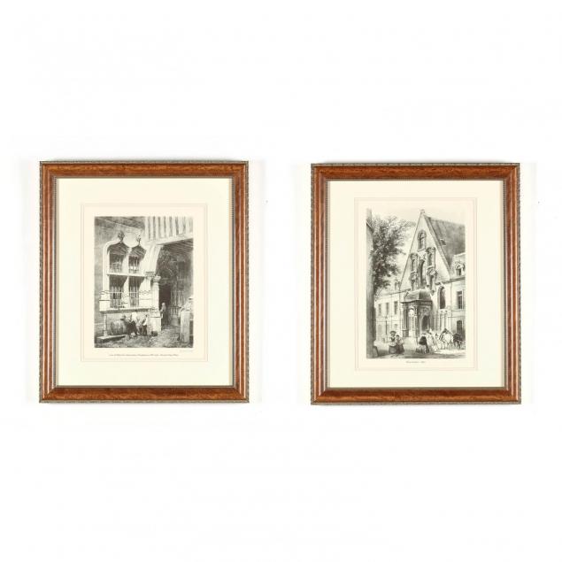 two-decorative-lithographs-of-dijon-architecture
