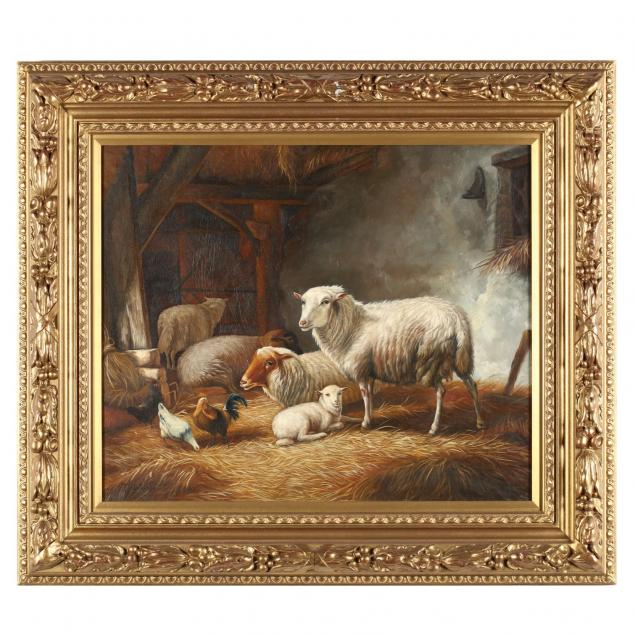barnyard-scene-with-sheep-and-chickens