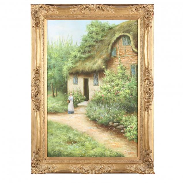 english-cottage-with-young-woman