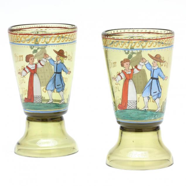 pair-of-enameled-german-wine-glasses