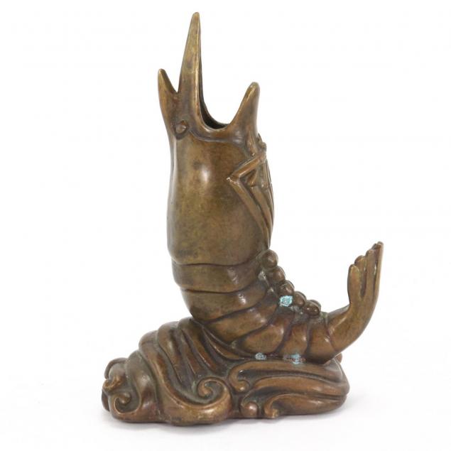 asian-bronze-crawfish-vessel