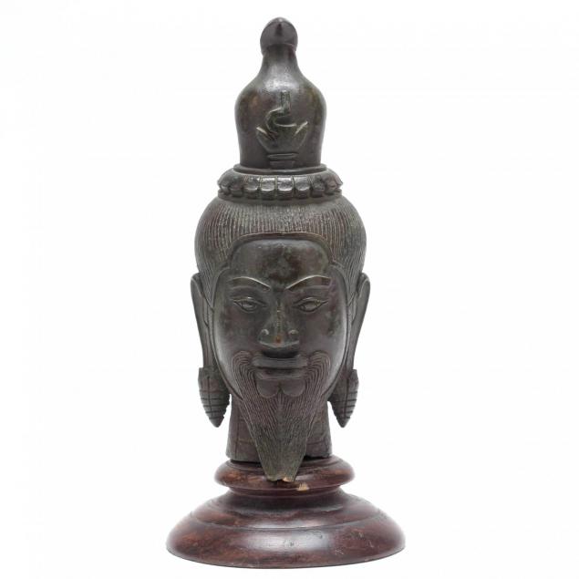 an-asian-style-bronze-head-of-a-man