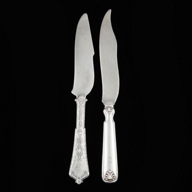 two-tiffany-co-sterling-silver-fish-knives