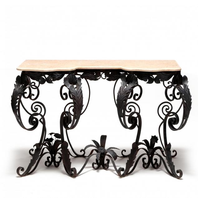spanish-iron-and-marble-console-table