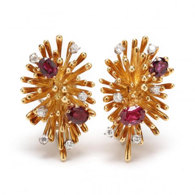 18kt-gold-ruby-and-diamond-earrings