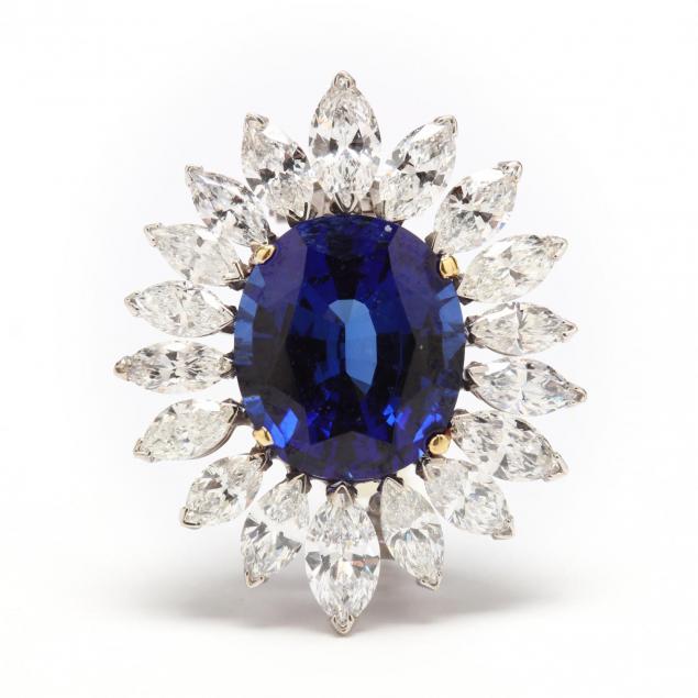 14kt-white-gold-diamond-and-synthetic-sapphire-brooch