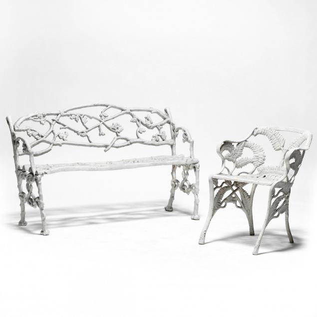 victorian-cast-iron-settee-and-chair