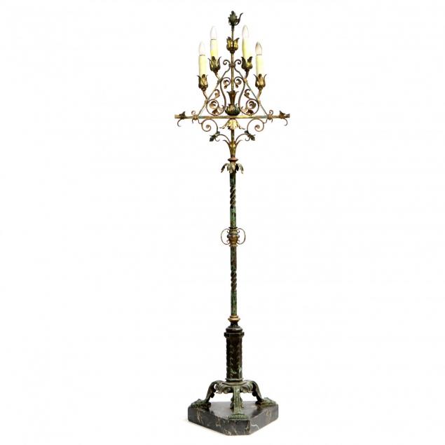 vintage-spanish-iron-and-marble-torchiere-lamp