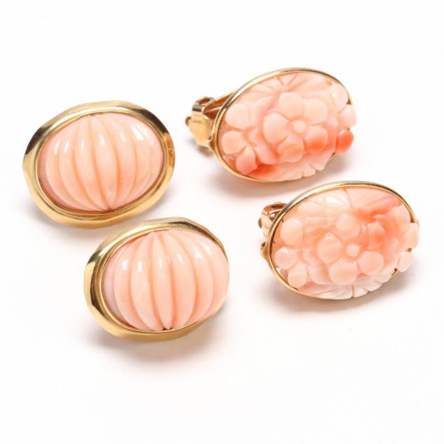 two-pairs-of-14kt-gold-and-coral-earrings-maz