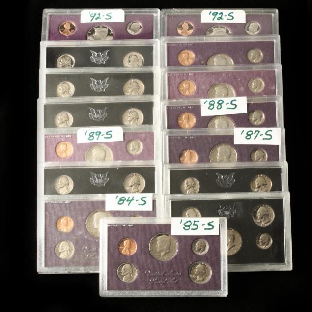 fifteen-s-mint-proof-sets-1969-1992
