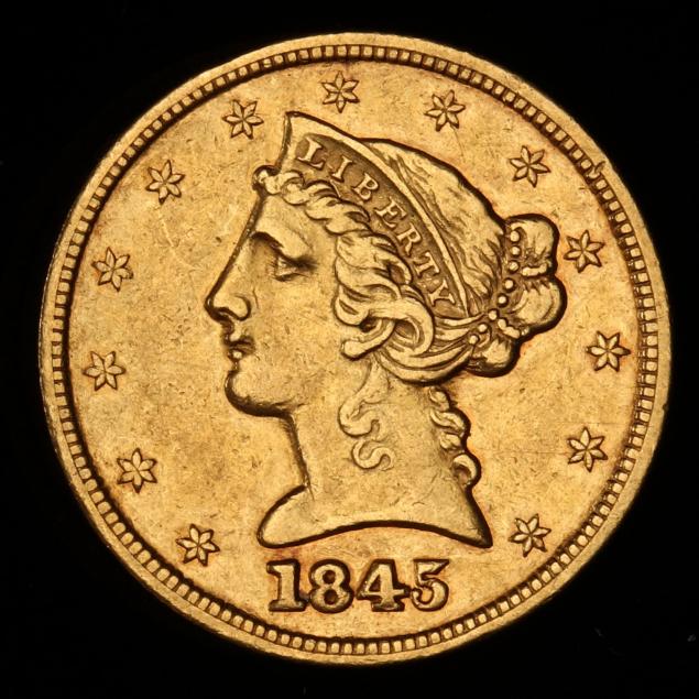 1845-5-gold-liberty-head-half-eagle