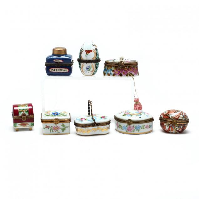 a-group-of-eight-porcelain-trinket-boxes