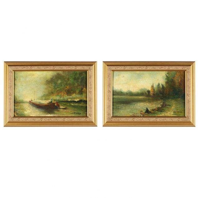 pair-of-framed-oil-waterscapes