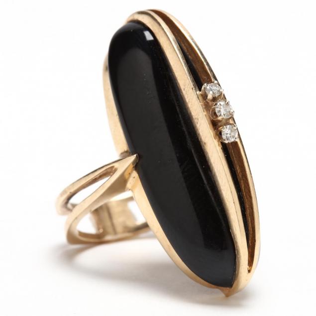 mid-century-14kt-onyx-and-diamond-ring