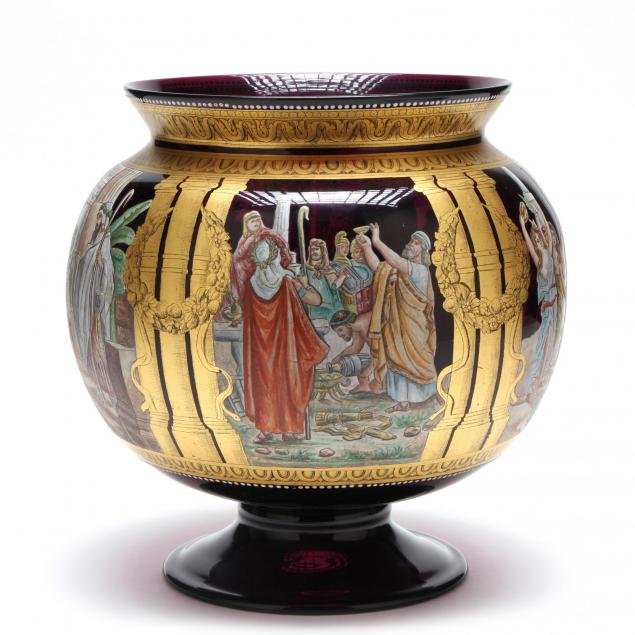 large-venetian-enameled-pedestal-bowl
