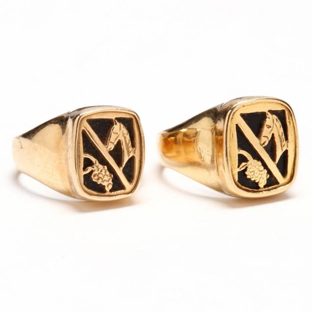 a-pair-of-14kt-crest-rings