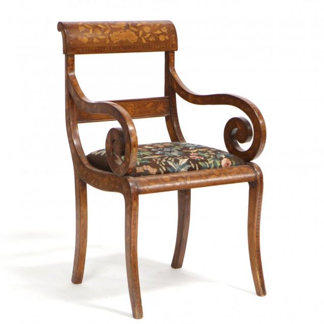 dutch-marquetry-inlaid-arm-chair