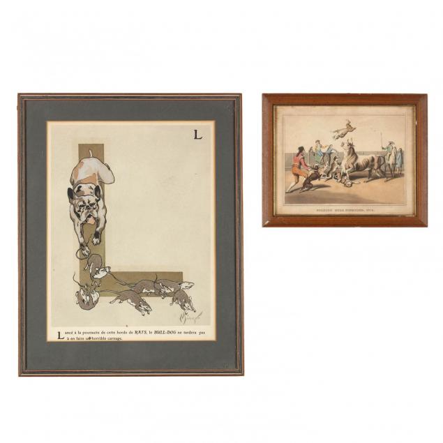 two-vintage-prints-showing-bulldogs-in-action