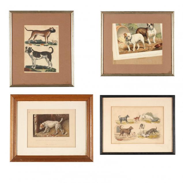 group-of-four-vintage-dog-prints