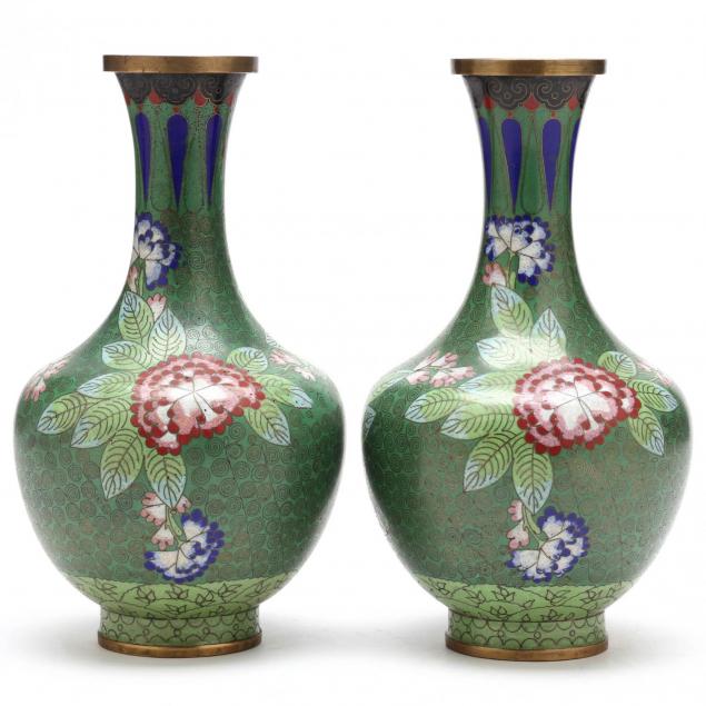 a-pair-of-chinese-green-ground-cloisonne-vases