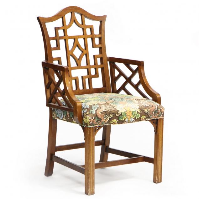 chinese-chippendale-style-arm-chair