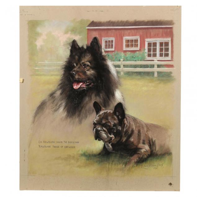 debra-boyer-perez-20th-c-double-portrait-of-rawburn-dogs