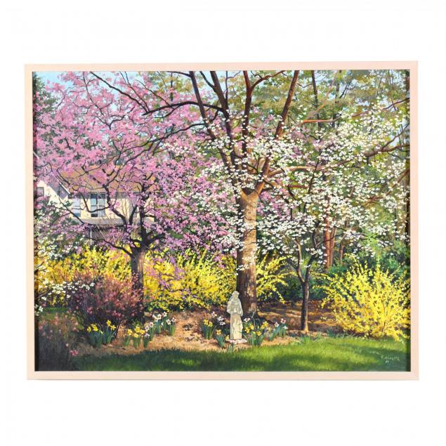 danny-robinette-nc-1954-2005-i-dogwood-judas-tree-and-st-francis-i