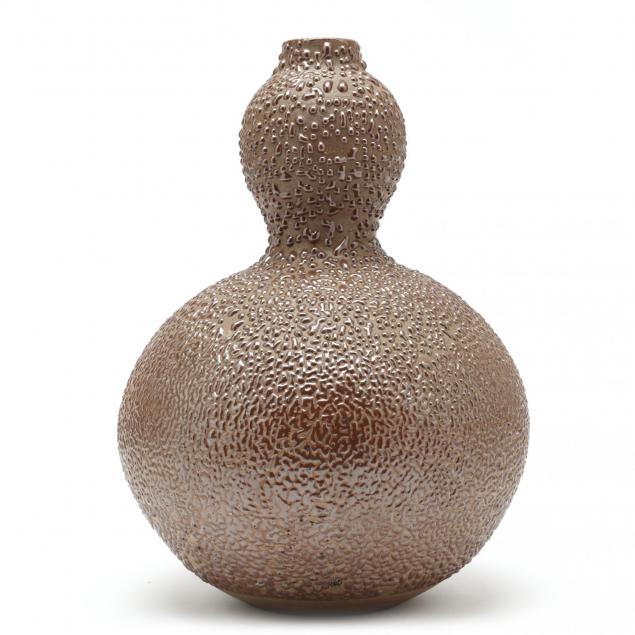 an-asian-oil-spot-glaze-double-gourd-vase