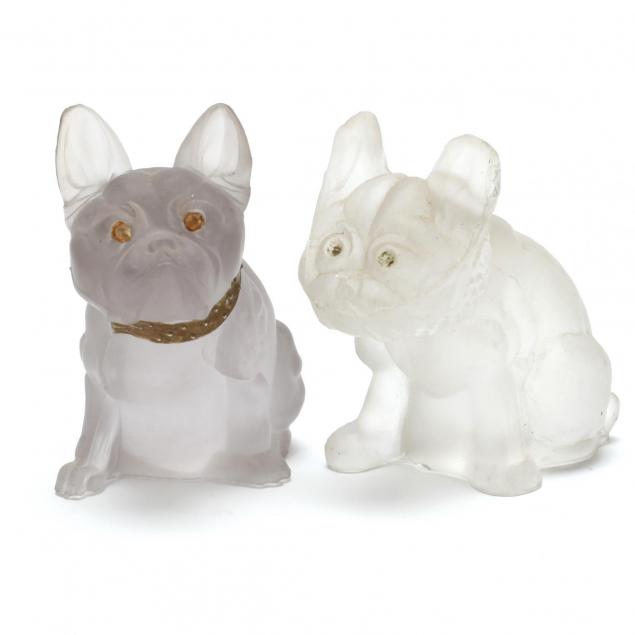 two-vintage-satin-glass-french-bulldogs