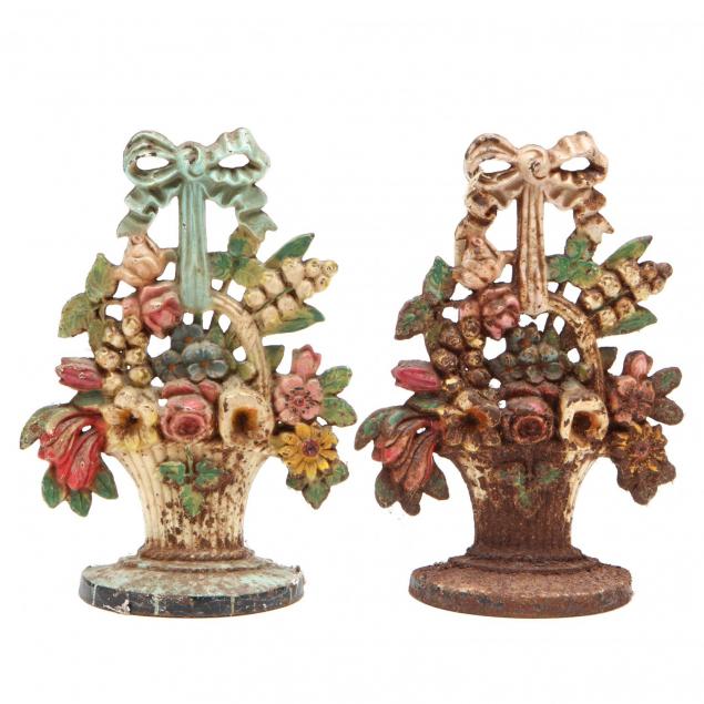 pair-of-cast-iron-flower-basket-doorstops