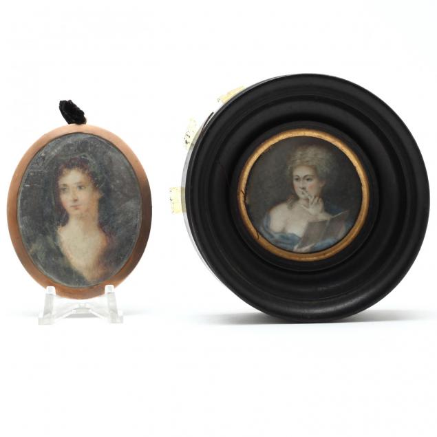 two-portrait-miniatures-of-ladies