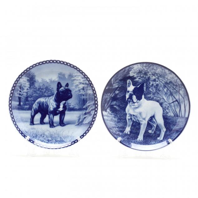 two-french-bulldog-cabinet-plates