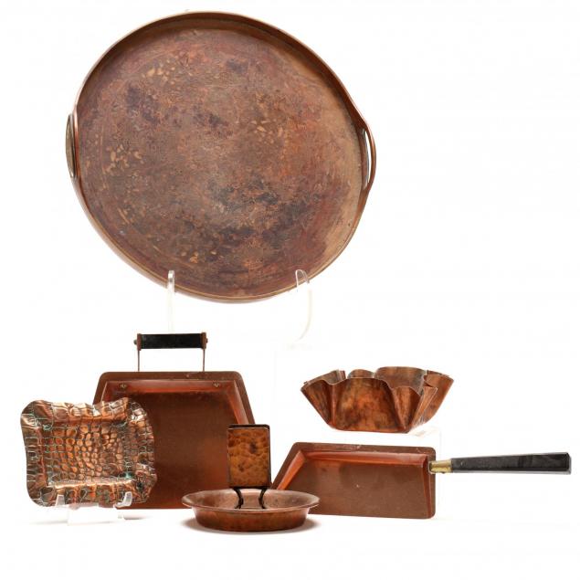 group-of-vintage-copper-tablewares