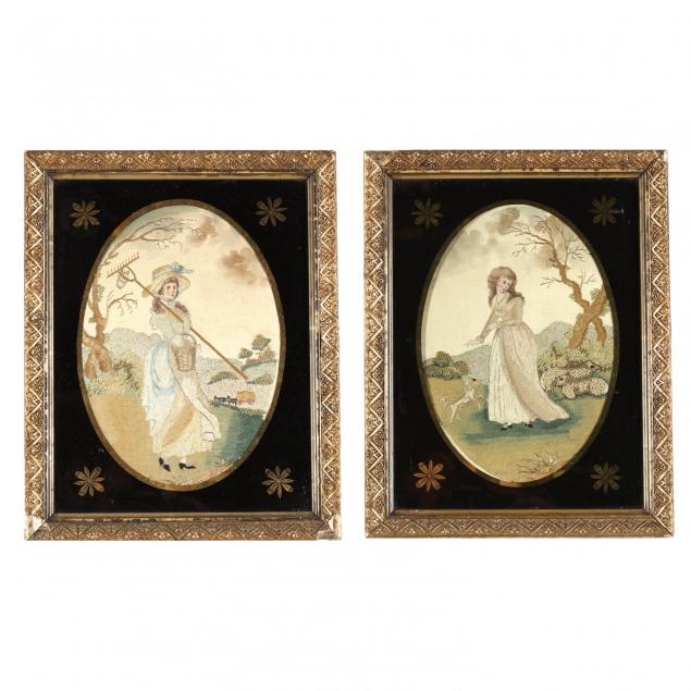 pair-of-silk-embroidered-needlework-pictures