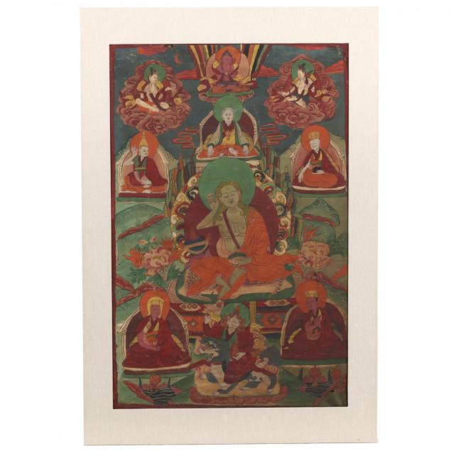 a-tibetan-or-nepalese-thangka-of-milarepa