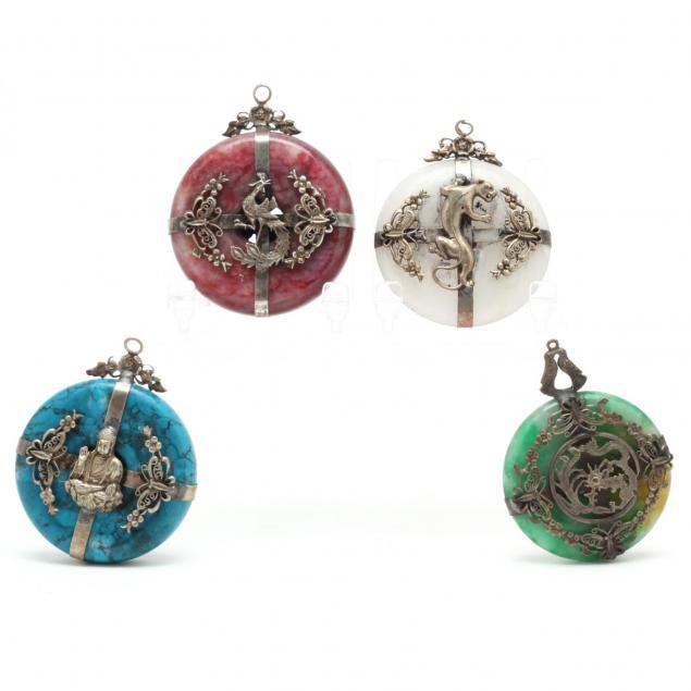 four-jade-and-hard-stone-pendants