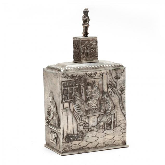 a-dutch-repousse-silver-tea-caddy