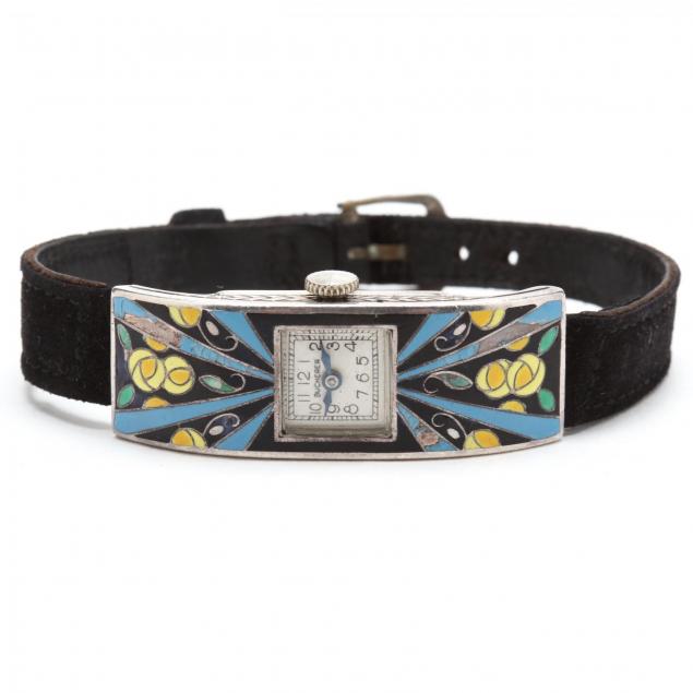 lady-s-silver-and-enamel-wristwatch-bucherer