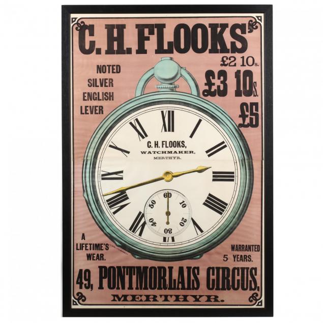 vintage-advertisement-poster-for-c-h-flooks-english-watchmaker-and-jeweller