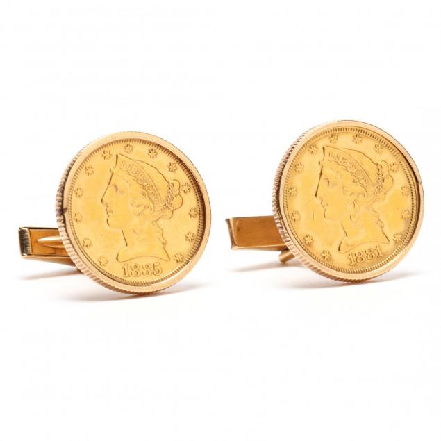 pair-of-gold-coin-cufflinks